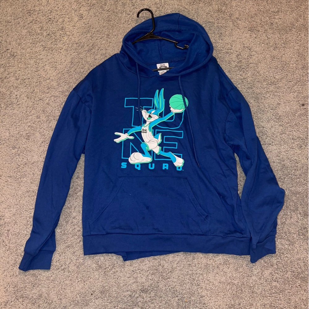 Space Jam Blue Tune Squad Graphic Men's Sweater